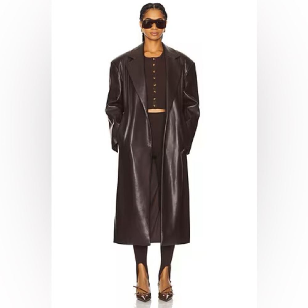 LEATHER TRENCH Alice + Olivia